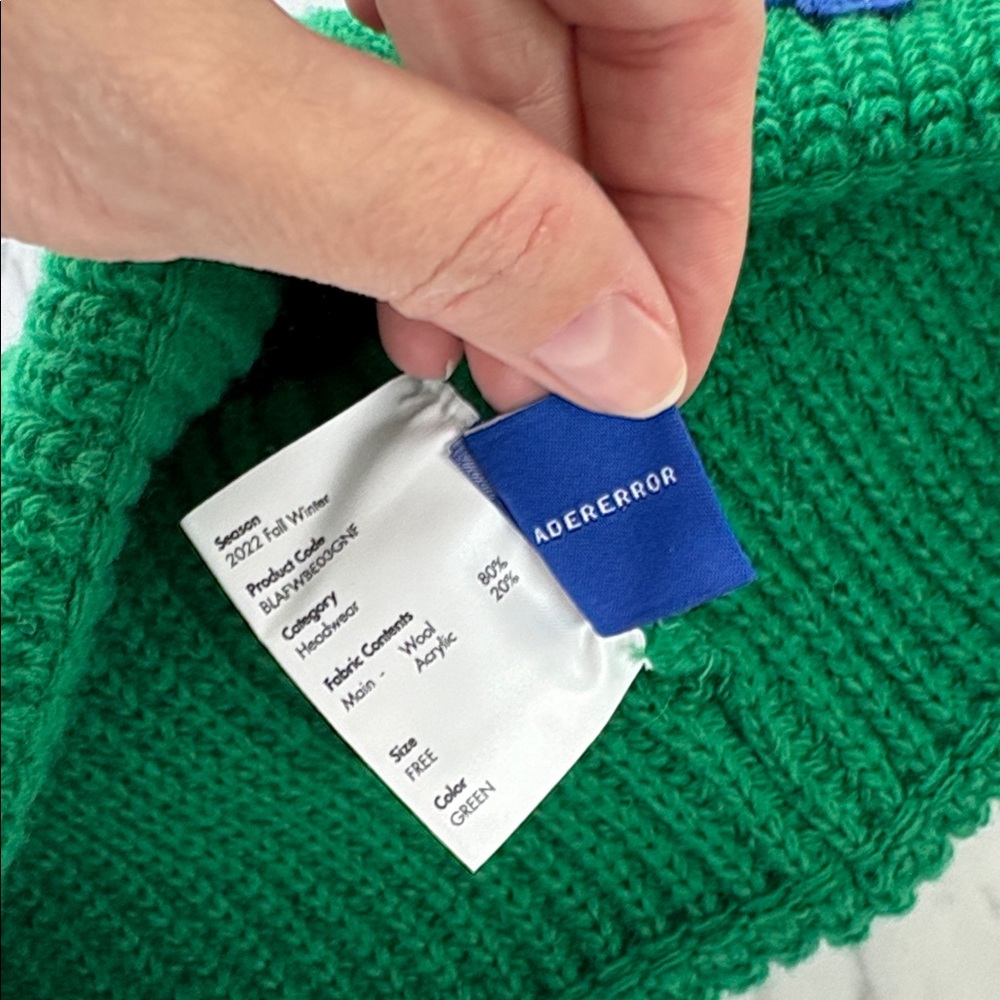 Ader Error Green Logo Beanie - Picture 3 of 3